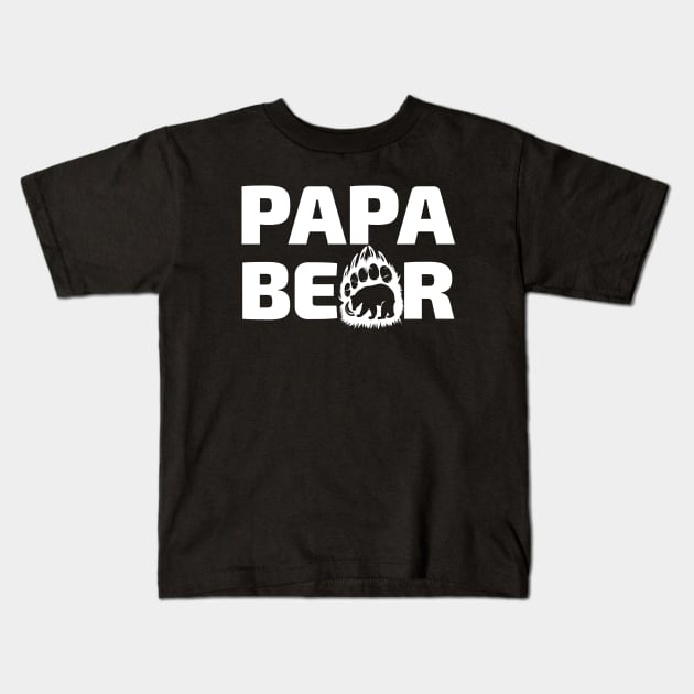 papa bear Kids T-Shirt by youki